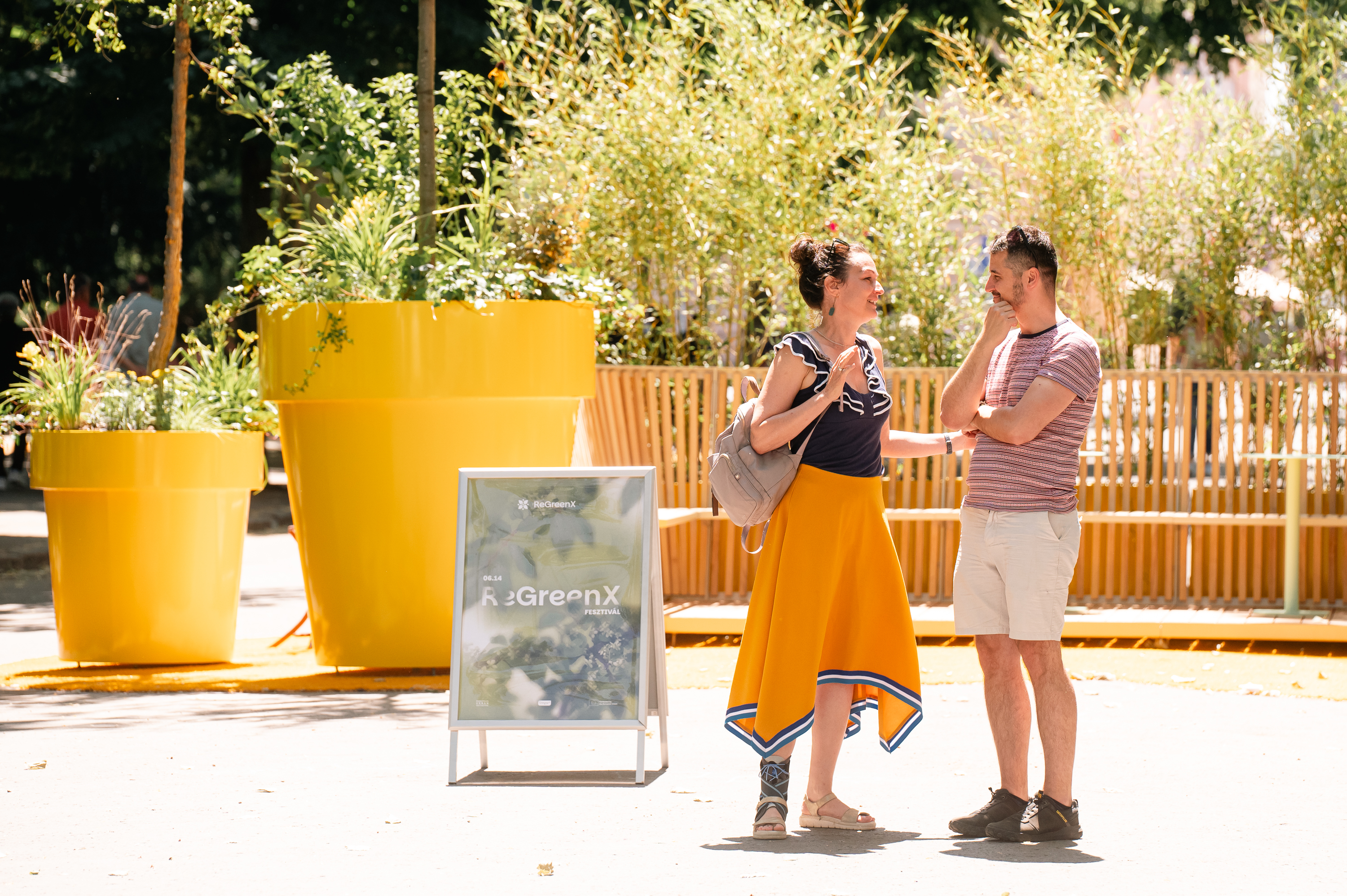 The pop-up garden created as part of the ReGreenX project, featuring climate-resilient plants
