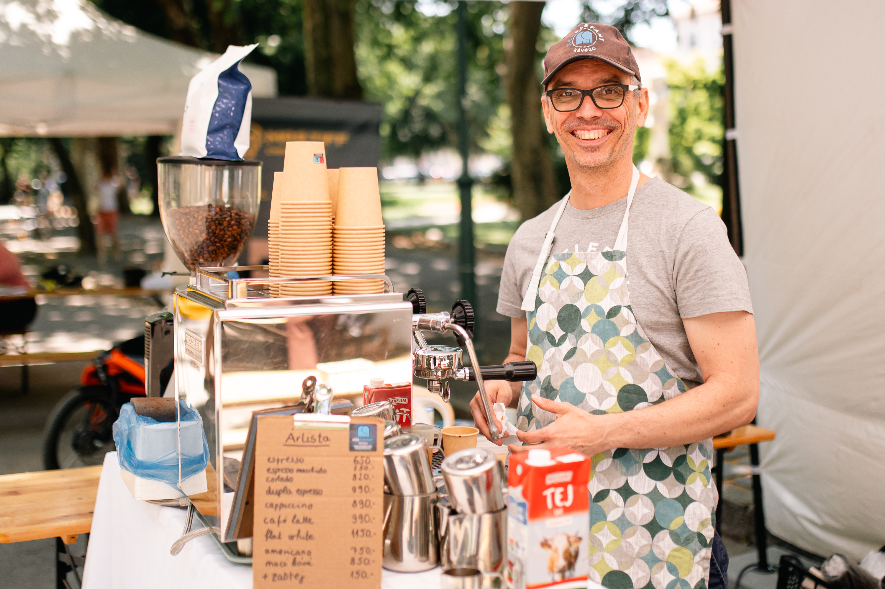 One of the event’s pop-up participants: the Kék Elefánt Café