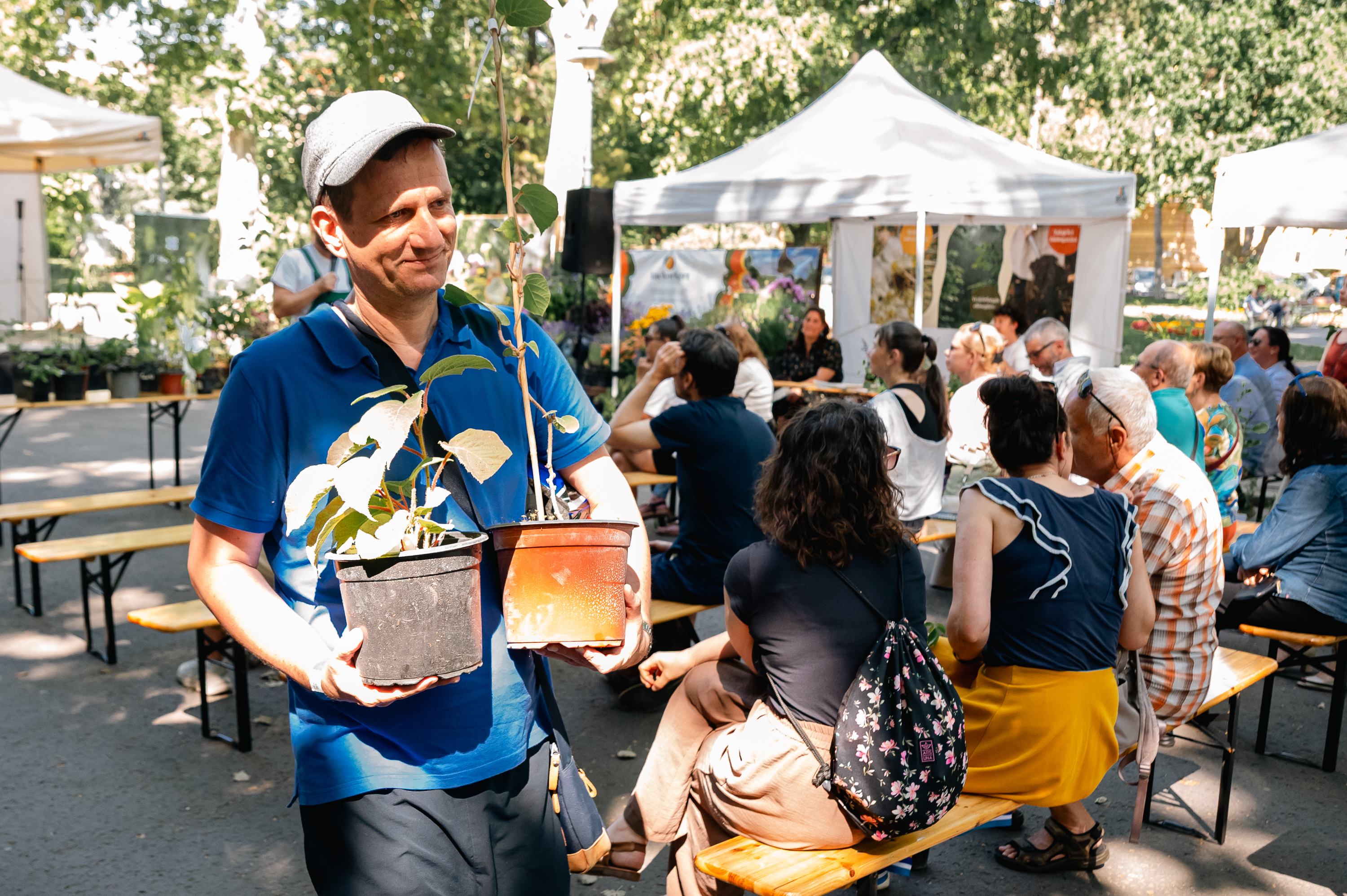 Plant giveaway at the ReGreenX Festival
