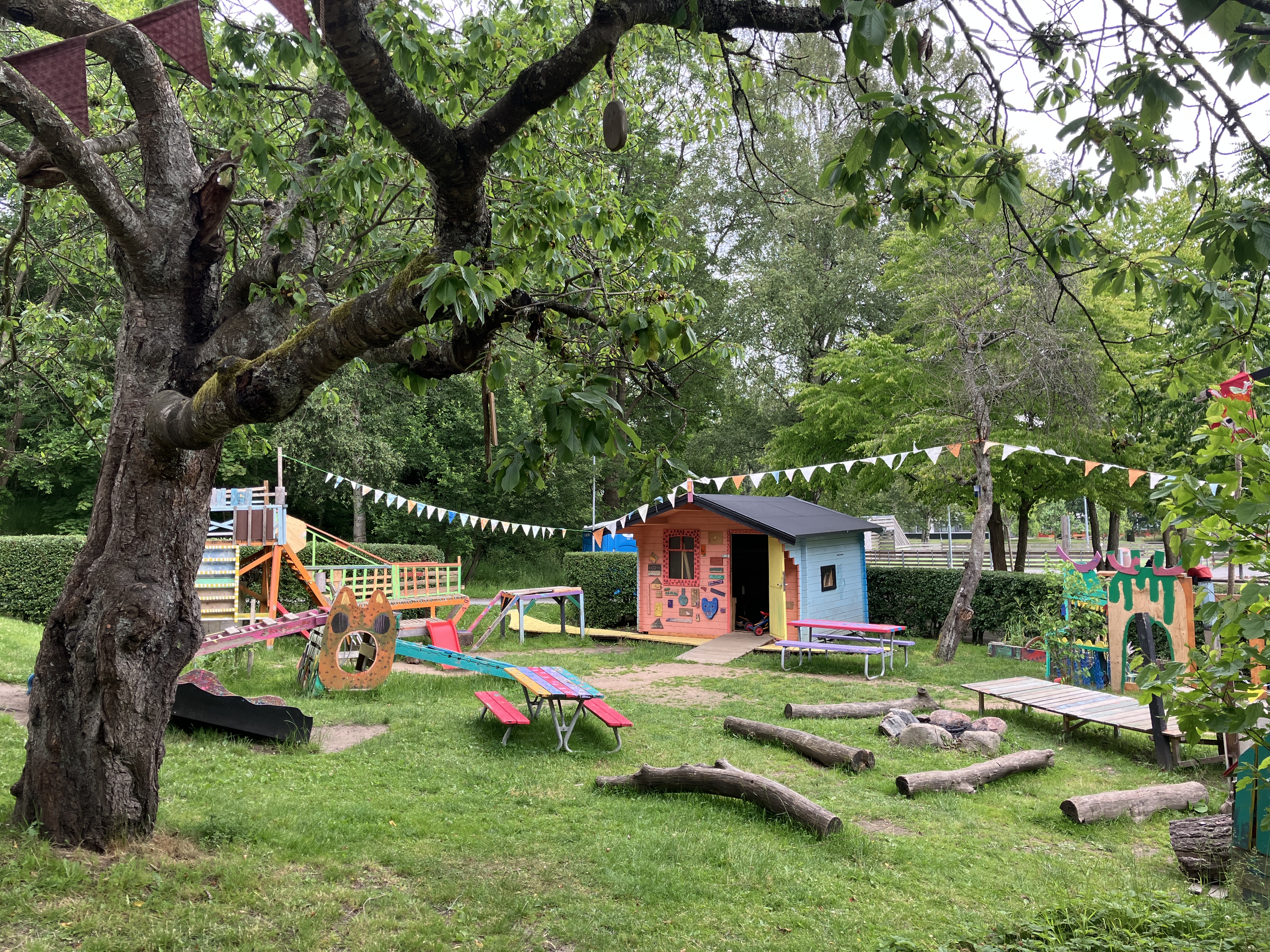 Bygglekplats i Biskopsgården i Göteborg