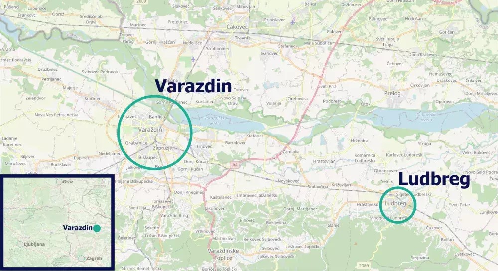 location of the Varazdin