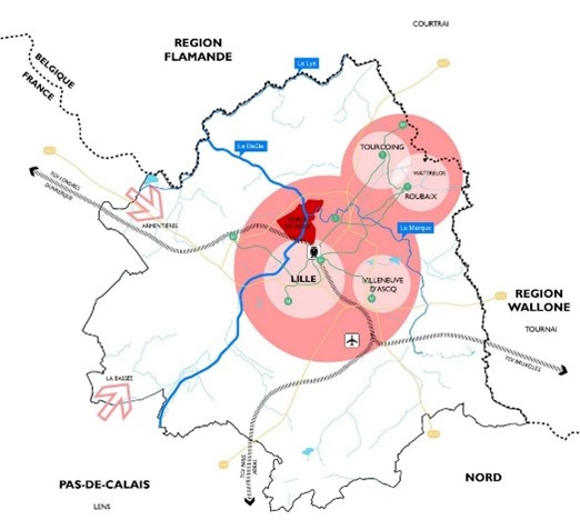 Image from European Metropole of Lille: situating Bord de Deûle