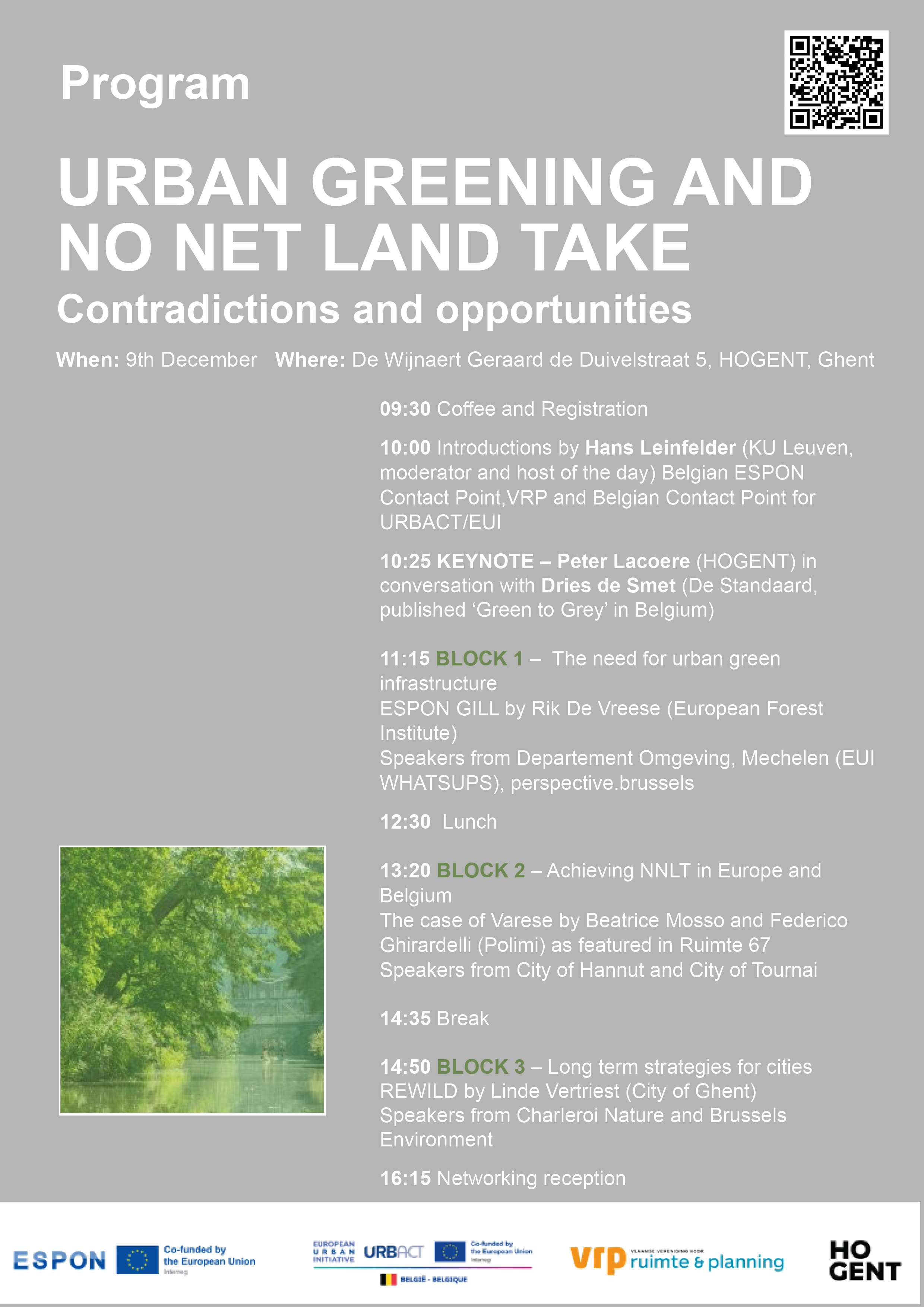 Urban greening & NNLT - Program