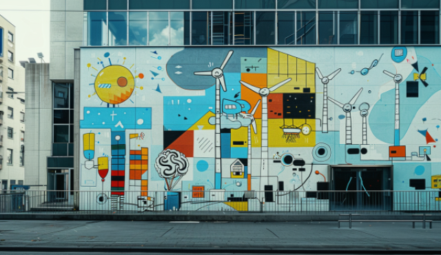 solar power mural