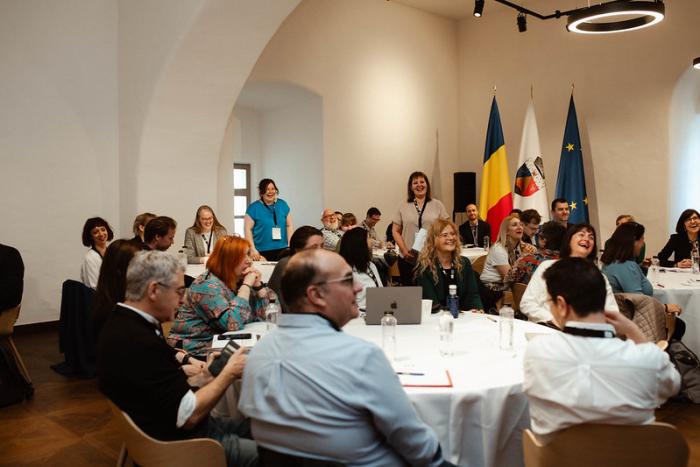 Group work during a plenary session.