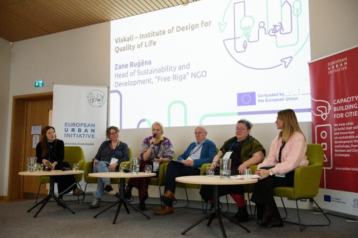 Panel discussing European examples of adaptive reuse