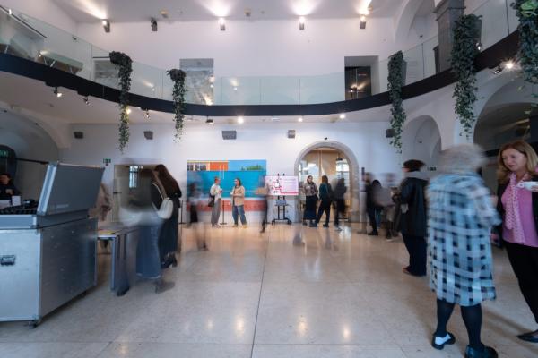 Group of people in foyer