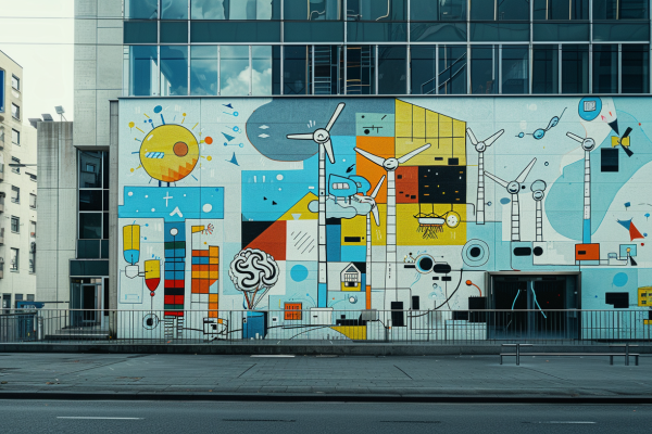 solar power mural