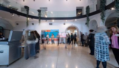 Group of people in foyer