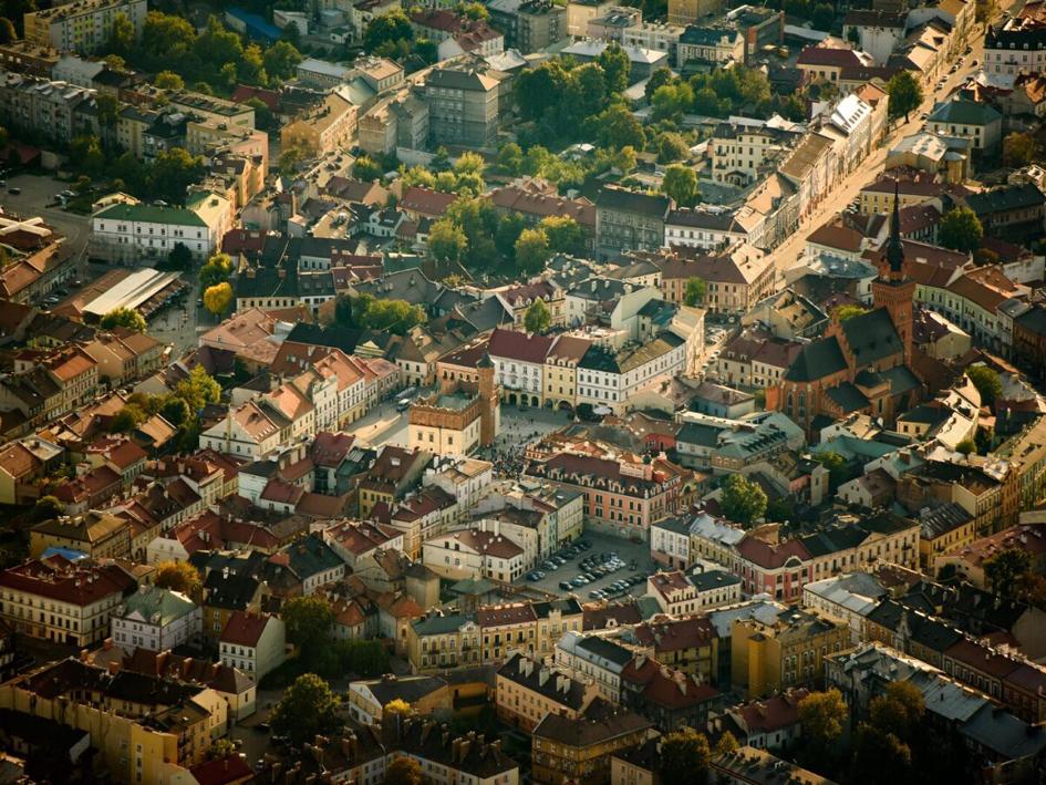 aerial view of Tarnów in Poland